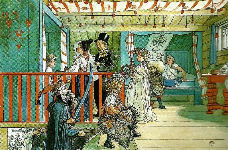 Carl Larsson namnsdag pa harbret